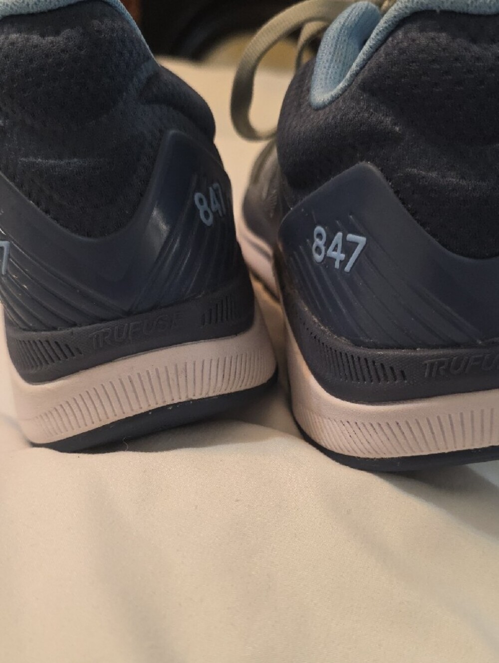 Womens New Balance Light Blue & Gray Athletic Sneakers - Picture 6 of 10
